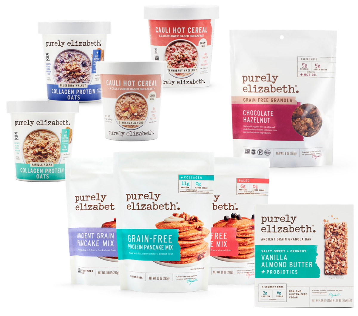 From grab-n-go oatmeal cups to granola bars, there are so many yummy options to choose from! View all Purely Elizabeth products here.